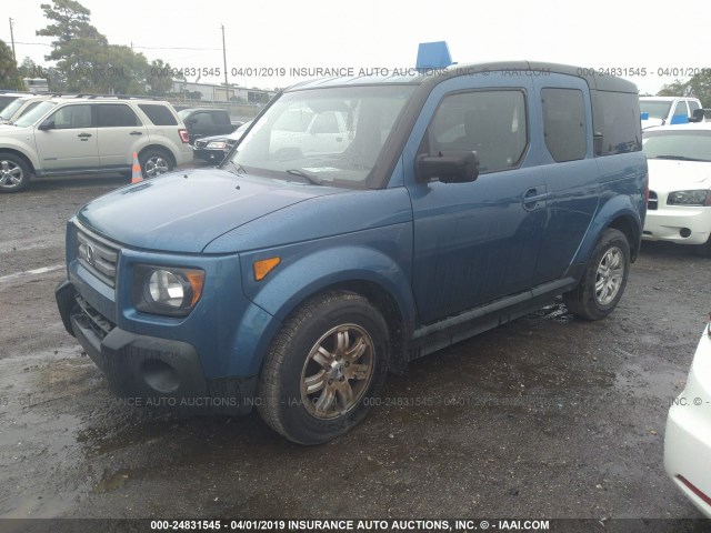 5J6YH18788L008435 - 2008 HONDA ELEMENT EX BLUE photo 2