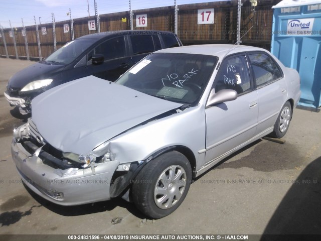 1NXBR12E42Z593012 - 2002 TOYOTA COROLLA CE/LE/S SILVER photo 2