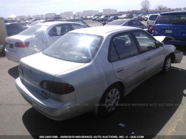 1NXBR12E42Z593012 - 2002 TOYOTA COROLLA CE/LE/S SILVER photo 4