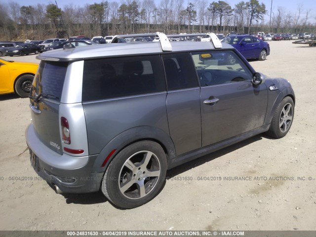 WMWMM335X8TP87108 - 2008 MINI COOPER S CLUBMAN GRAY photo 4