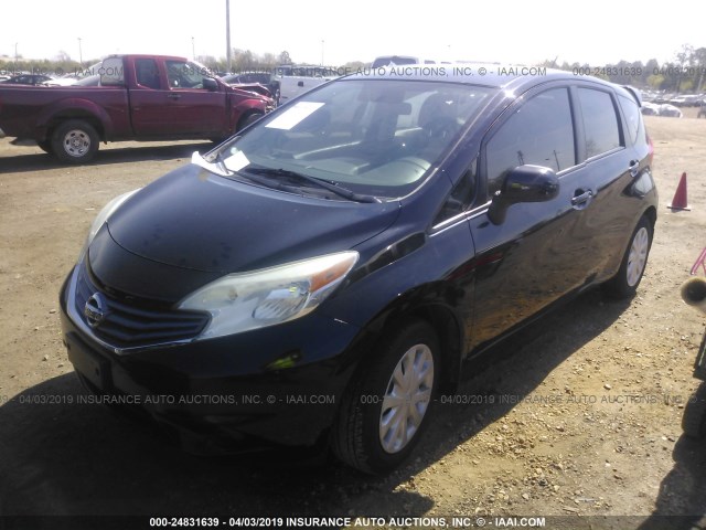 3N1CE2CP2EL353520 - 2014 NISSAN VERSA NOTE S/S PLUS/SV/SL BLACK photo 2