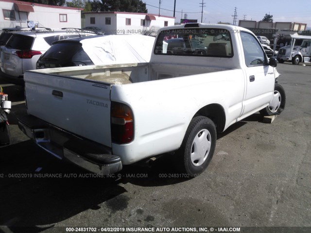 4TANL42N2WZ158241 - 1998 TOYOTA TACOMA WHITE photo 4