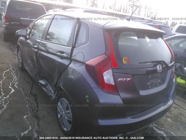 3HGGK5H45JM721265 - 2018 HONDA FIT LX GRAY photo 3