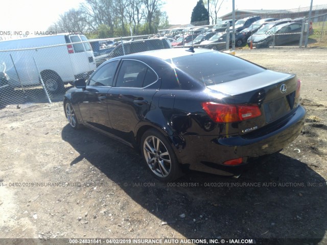 JTHBK262485066250 - 2008 LEXUS IS 250 BLACK photo 3