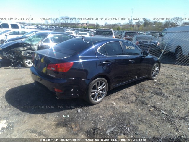 JTHBK262485066250 - 2008 LEXUS IS 250 BLACK photo 4