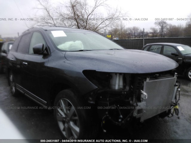 5N1AR2MM5DC670310 - 2013 NISSAN PATHFINDER S/SV/SL/PLATINUM GRAY photo 1