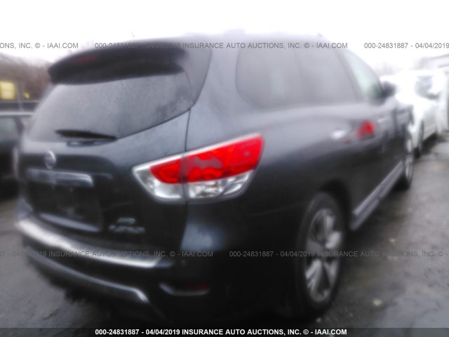 5N1AR2MM5DC670310 - 2013 NISSAN PATHFINDER S/SV/SL/PLATINUM GRAY photo 4