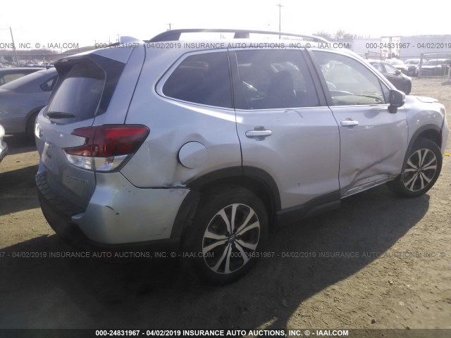 JF2SKAUC8KH428904 - 2019 SUBARU FORESTER LIMITED SILVER photo 4