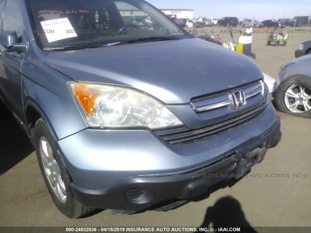 JHLRE48738C032942 - 2008 HONDA CR-V EXL BLUE photo 6