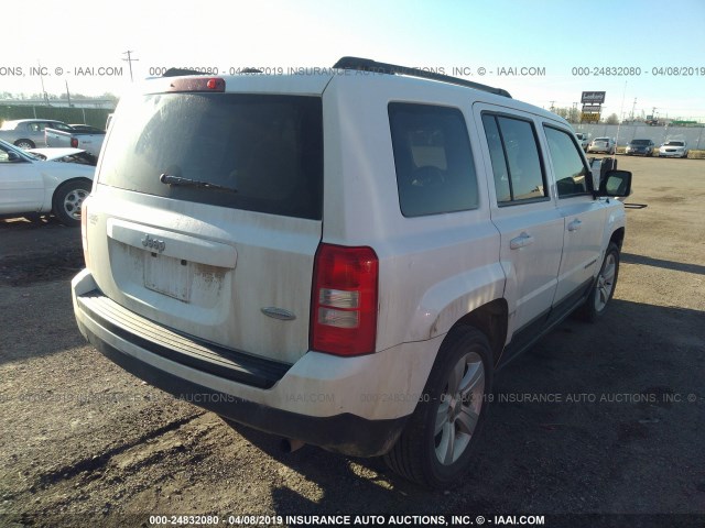 1C4NJPFA6HD148363 - 2017 JEEP PATRIOT LATITUDE WHITE photo 4