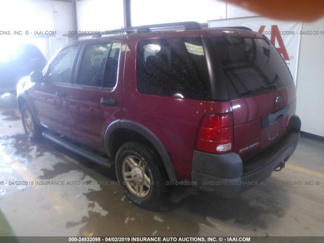 1FMZU72K13UA29342 - 2003 FORD EXPLORER XLS/XLS SPORT RED photo 3