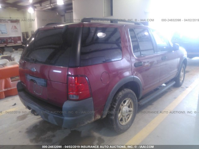 1FMZU72K13UA29342 - 2003 FORD EXPLORER XLS/XLS SPORT RED photo 4