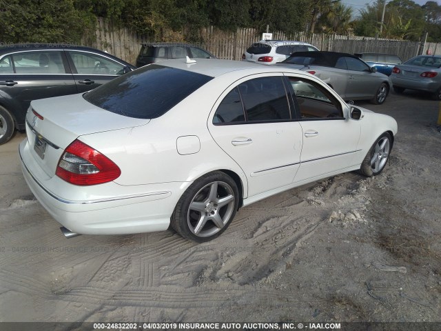 WDBUF56X99B425234 - 2009 MERCEDES-BENZ E 350 WHITE photo 4