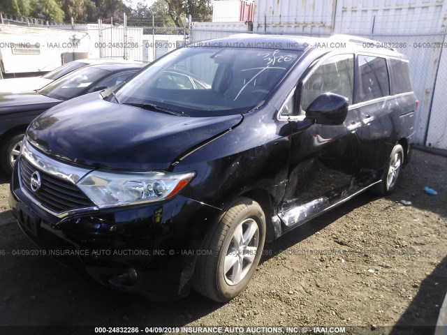 JN8AE2KP1E9104757 - 2014 NISSAN QUEST S/SV/SL/LE BLACK photo 2