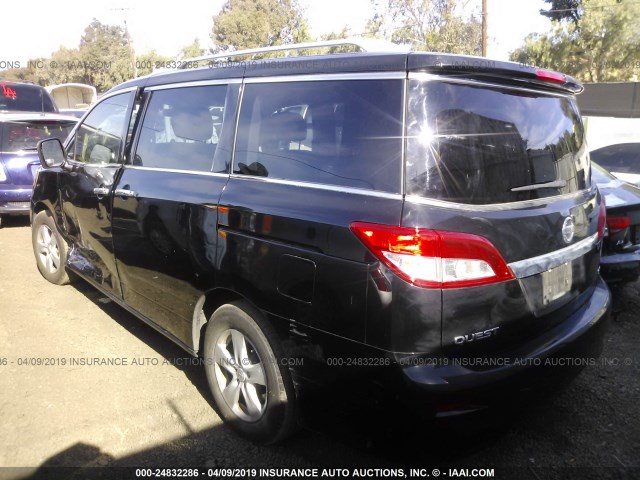 JN8AE2KP1E9104757 - 2014 NISSAN QUEST S/SV/SL/LE BLACK photo 3