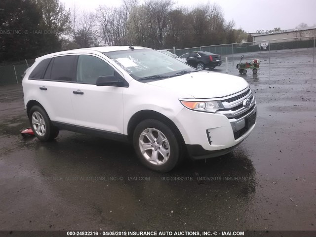 2FMDK4GC3EBA96341 - 2014 FORD EDGE SE WHITE photo 1