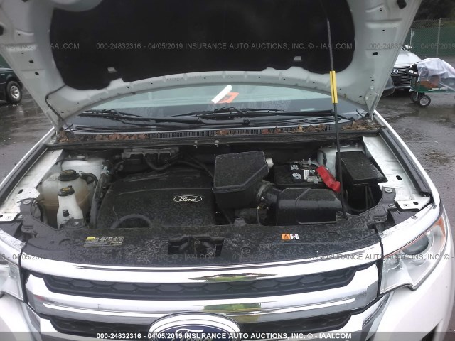 2FMDK4GC3EBA96341 - 2014 FORD EDGE SE WHITE photo 10