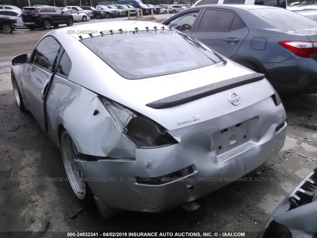 JN1AZ34E33T005815 - 2003 NISSAN 350Z COUPE SILVER photo 6