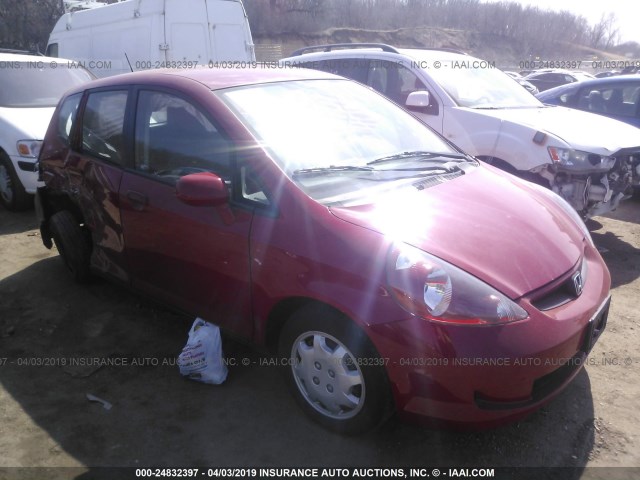 JHMGD37448S067101 - 2008 HONDA FIT RED photo 1