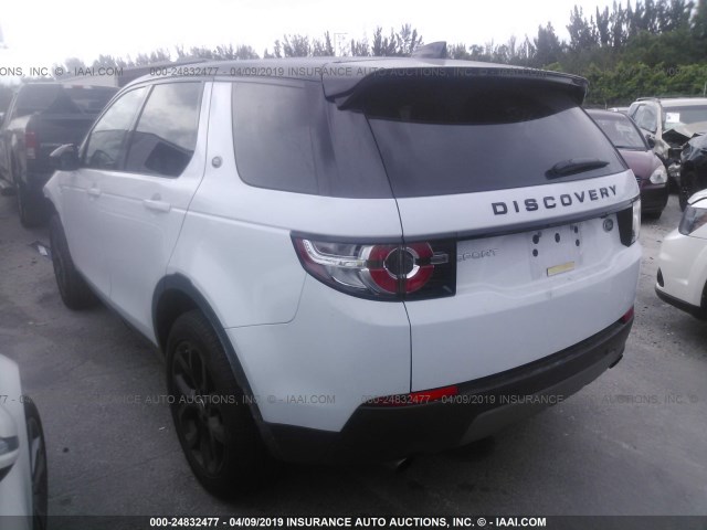 SALCP2BG7HH717922 - 2017 LAND ROVER DISCOVERY SPORT SE WHITE photo 3