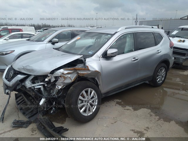 KNMAT2MT7KP516314 - 2019 NISSAN ROGUE S/SV SILVER photo 2