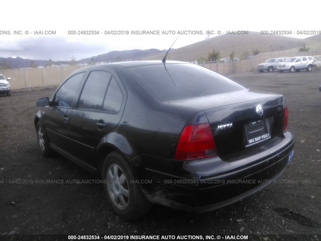 3VWSA29M7YM169350 - 2000 VOLKSWAGEN JETTA GLS BLACK photo 3