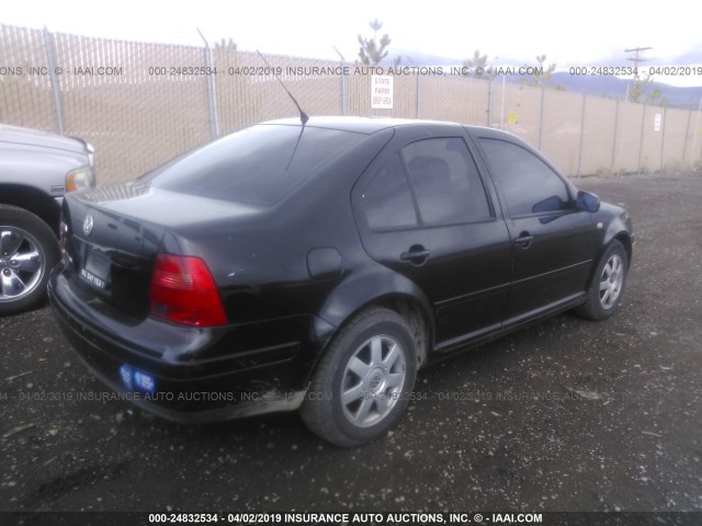 3VWSA29M7YM169350 - 2000 VOLKSWAGEN JETTA GLS BLACK photo 4