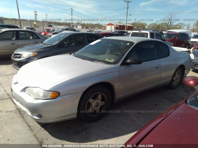 2G1WW12E249362178 - 2004 CHEVROLET MONTE CARLO LS ვერცხლისფერი ფოტო 2