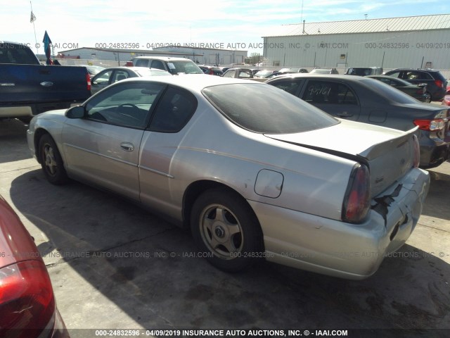 2G1WW12E249362178 - 2004 CHEVROLET MONTE CARLO LS ვერცხლისფერი ფოტო 3