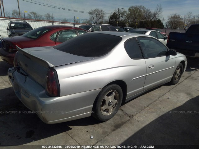 2G1WW12E249362178 - 2004 CHEVROLET MONTE CARLO LS ვერცხლისფერი ფოტო 4
