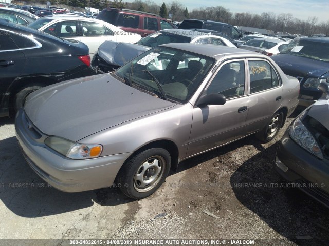 1NXBR12EXXZ226431 - 1999 TOYOTA COROLLA VE/CE/LE BEIGE photo 2