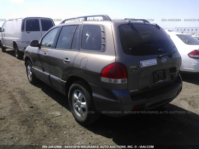 KM8SC13EX6U043805 - 2006 HYUNDAI SANTA FE GLS/LIMITED BROWN photo 3