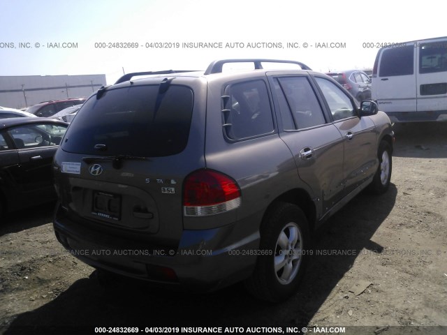 KM8SC13EX6U043805 - 2006 HYUNDAI SANTA FE GLS/LIMITED BROWN photo 4