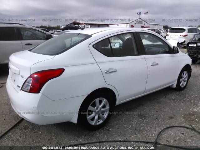 3N1CN7AP0CL890383 - 2012 NISSAN VERSA S/SV/SL WHITE photo 4