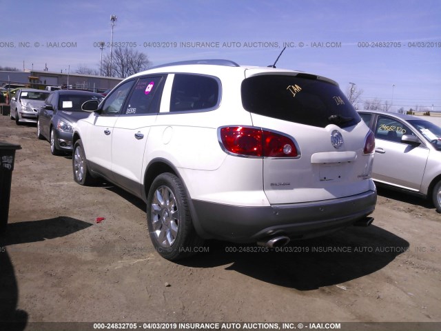 5GALRCED0AJ196504 - 2010 BUICK ENCLAVE CXL WHITE photo 3