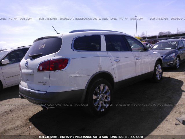 5GALRCED0AJ196504 - 2010 BUICK ENCLAVE CXL WHITE photo 4