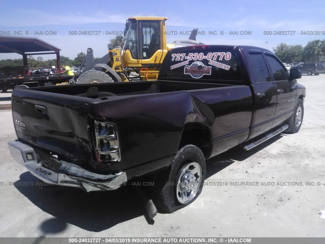 3D7KA28C74G112429 - 2004 DODGE RAM 2500 ST/SLT BURGUNDY photo 4