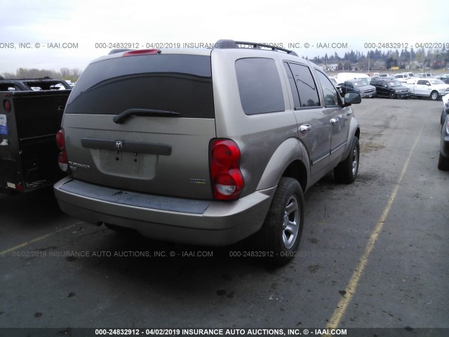 1D8HB48P17F537006 - 2007 DODGE DURANGO SLT TAN photo 4