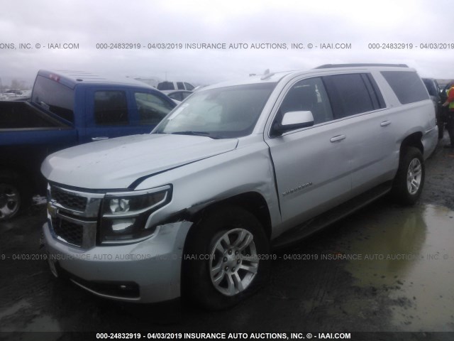 1GNSKHKC5HR298729 - 2017 CHEVROLET SUBURBAN K1500 LT SILVER photo 2