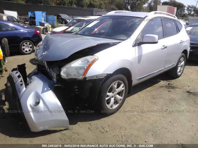 JN8AS5MT3BW183821 - 2011 NISSAN ROGUE S/SV/KROM SILVER photo 2