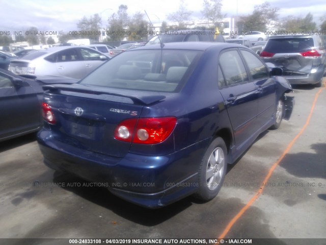 1NXBR32E15Z434741 - 2005 TOYOTA COROLLA CE/LE/S BLUE photo 4