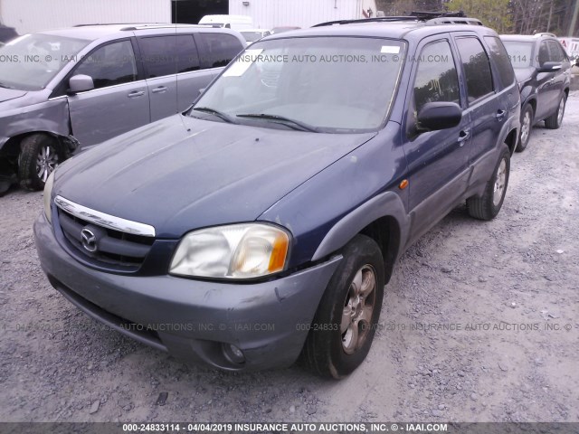 4F2YU08171KM69516 - 2001 MAZDA TRIBUTE LX/ES BLUE photo 2