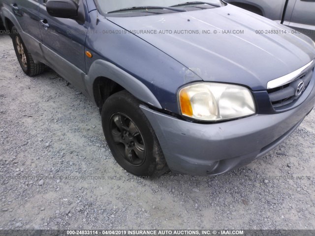 4F2YU08171KM69516 - 2001 MAZDA TRIBUTE LX/ES BLUE photo 6