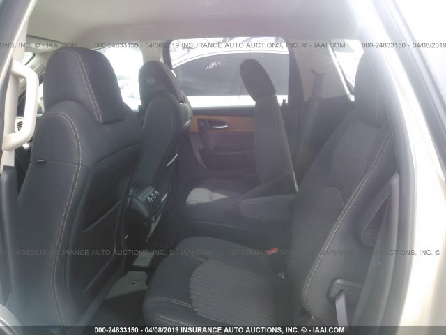 1GNKRGKD8DJ133331 - 2013 CHEVROLET TRAVERSE LT GOLD photo 8