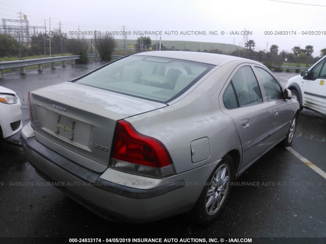 YV1RS61T332260327 - 2003 VOLVO S60 GOLD photo 4