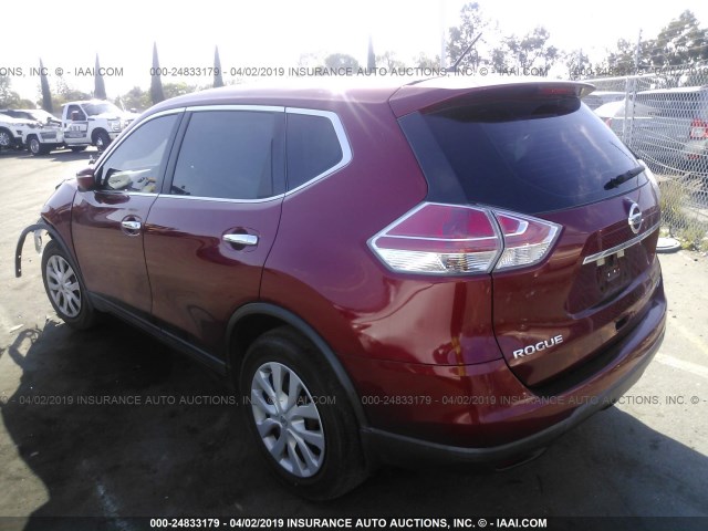 5N1AT2MT3EC803222 - 2014 NISSAN ROGUE S/SL/SV RED photo 3