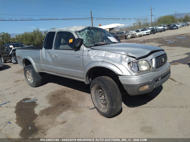 5TEWN72N02Z101586 - 2002 TOYOTA TACOMA XTRACAB SILVER photo 1