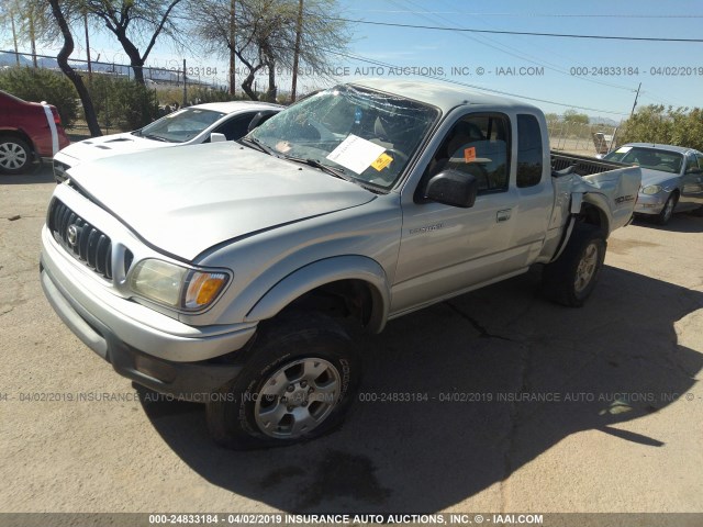 5TEWN72N02Z101586 - 2002 TOYOTA TACOMA XTRACAB SILVER photo 6