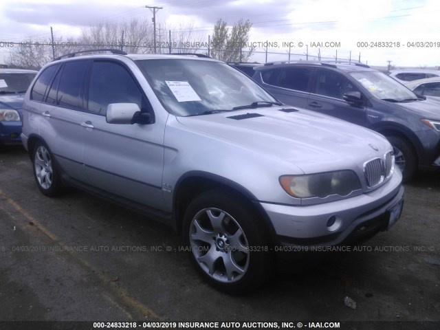 WBAFB33581LH16318 - 2001 BMW X5 4.4I SILVER photo 1
