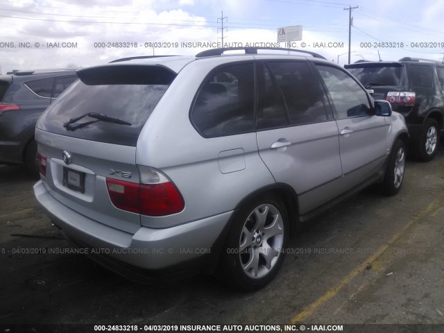 WBAFB33581LH16318 - 2001 BMW X5 4.4I SILVER photo 4